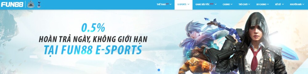 Fun88 Esports - Tham gia cá cược Esports đỉnh cao tại Fun88 4 Sảnh FUN88 Esports